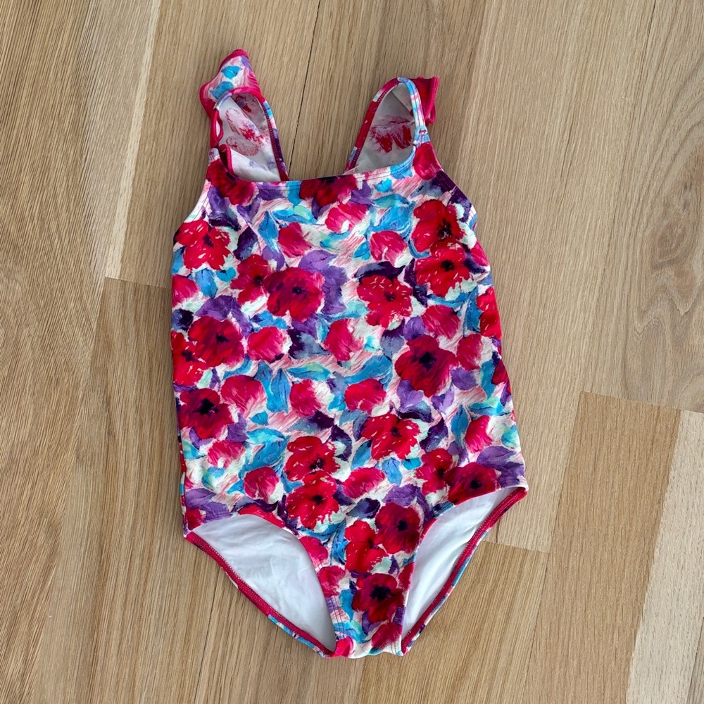 PatBO Little Girl’s Violet Ruffle One Piece Swimsuit